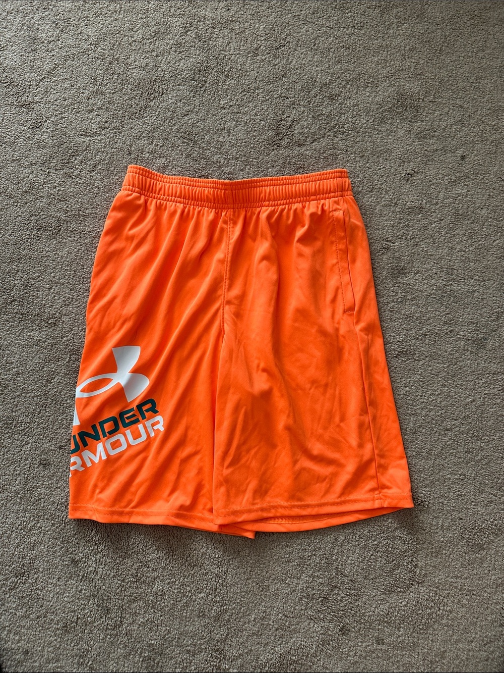 Under Armour Boy's Orange Athletic Shorts